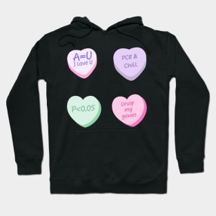 Cute Lovely Laboratory Hearts PCR and Chill Unzip my genes Sticker pack Hoodie
